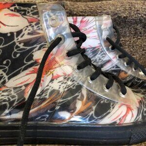 Chemisty Women's Floral Rubber Rain Ankle Boots size 10